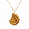 49mm - Collar con Dije de Concha Espiral Grande Dorado