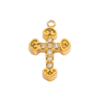 18mm - Dije de cruz con circonias