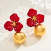 Aretes Siena Rojos