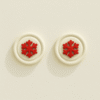 Aretes navideños de copo de nieve rojo