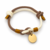 Brazalete Grabado Beige y Café