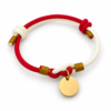 Brazalete Grabado Beige y Rojo
