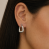 Aretes Silicia Plateados