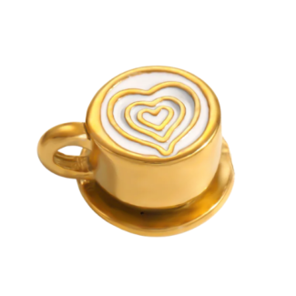 8mm - Dije de Café Capuccino