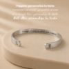 Brazalete Plateado de 6mm con Grabado Láser (50% anticipo)