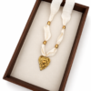Collar de tela - Corazón con textura
