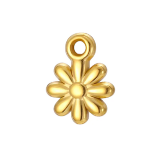 9mm - Dije de Flor Dorada