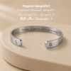 Brazalete Plateado de 9mm con Grabado Láser (50% anticipo)