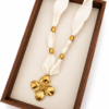 Collar de tela - Flor de 4 Pétalos