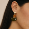 Aretes Petra Café y Verde