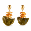 Aretes Petra Café y Verde