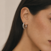 Aretes Aveiro Plateados 16mm