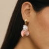 Aretes Petra Blanco y Rosado