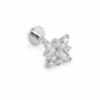 Piercing Labret de Titanio G23- Valentina Plateado