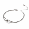 Pulsera Sao Paulo Doble Plateada