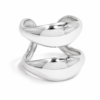 Anillo Osaka Plateado (Talla 7)