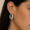 Aretes Preston Plateados